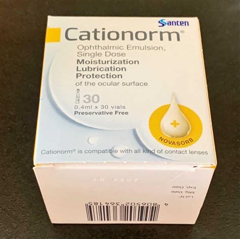 Santen Cationorm Ophthalmic Emulsion Single Dose Eye Drops Beauty And Personal Care Vision