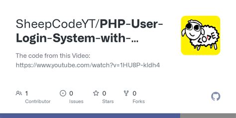 Github Sheepcodeyt Php User Login System With Database Php Pdo Html