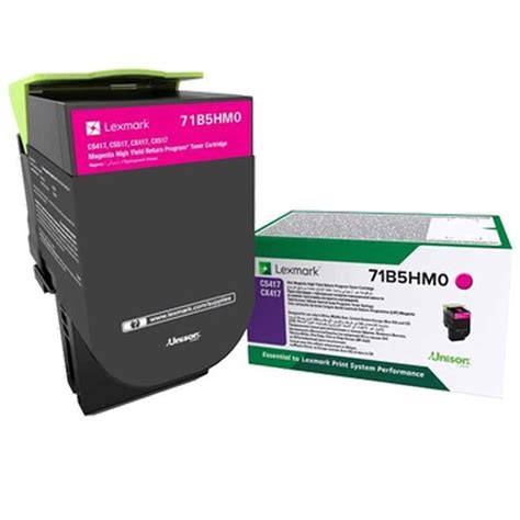 LEXMARK Toner Laser CX 417 Magenta 3500 Pages 71B5HM0 Au Meilleur