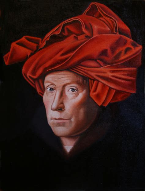 El Hombre Del Turbante De Jan Van Eyck Peinture Par Rogelio Ramallo