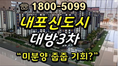 내포신도시 대방3차 디에트르 아파트 미분양 기회 줍줍 Youtube