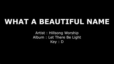 What A Beautiful Name Hillsong Worship Lyrics And Chords Youtube