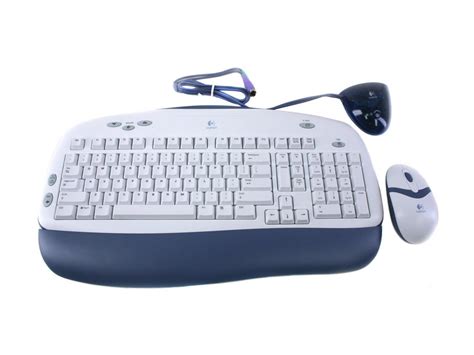 Logitech Cordless Desktop Express 967407 0403 2 Tone Rf Wireless Keyboard