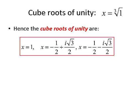 Complex Numbers More Square Roots Cubic Equations With