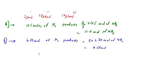 Solved Reaction Of Hydrogen And Nitrogen To Form Ammonia Hydrogen Gas H2 Reacts With Nitrogen