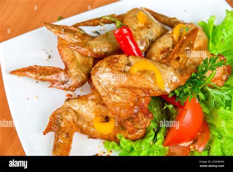 roasted chicken wings Stock Photo - Alamy