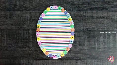 How To Make Easter Egg Shaped Card Handmade Easter Greeting Card K4