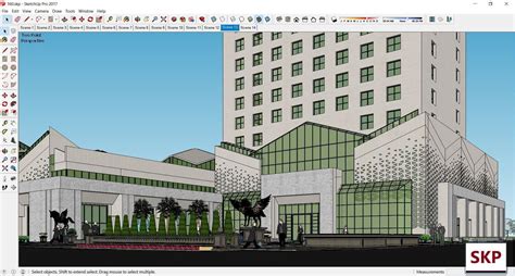 Sketchup Commercial Complex D Model Cgtrader