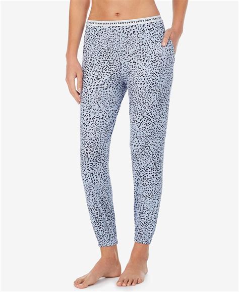 Dkny Cropped Knit Jogger Pajama Pants Macys