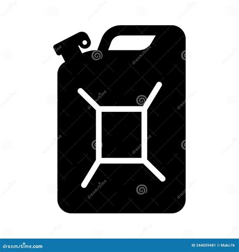 Petrol Canister Icon Jerry Can Of Gasoline Or Oil Stock Vector