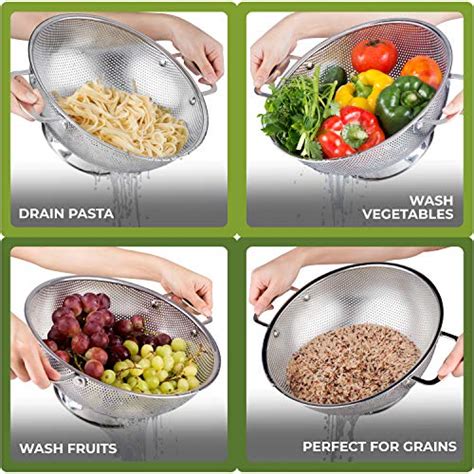 Livefresh Stainless Steel Micro Perforated Quart Colander