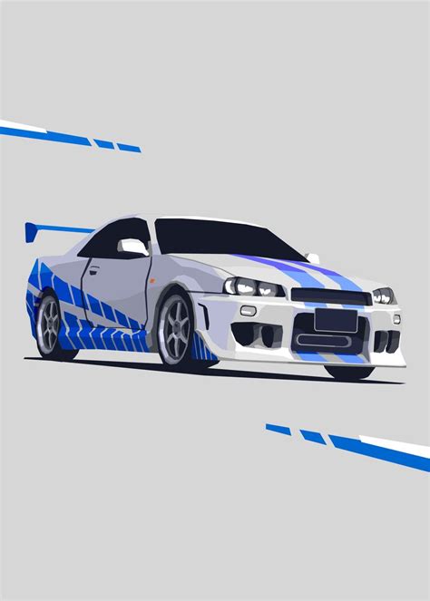 Nissan Skyline R Poster By Kucingtertawa Displate