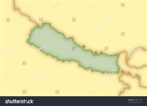 Map Nepal Borders Surrounding Countries Stock Illustration 22611238 ...