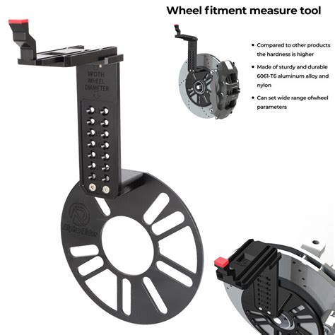 Universal Or Lug Wheel Fitment Offset Measurement Gauge Hub Tool