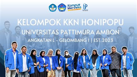 Luaran Program Mahasiswa KKN UNPATTI Gelombang I Angkatan L Kelurahan