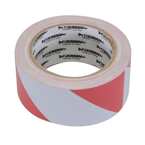 Cinta Adhesiva Para Precintar Rojo Blanco 33 M X 50 Mm Neoferr Con