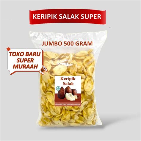 Jual KERIPIK BUAH SALAK KUALITAS SUPER KEMASAN JUMBO 500 GRAM Shopee