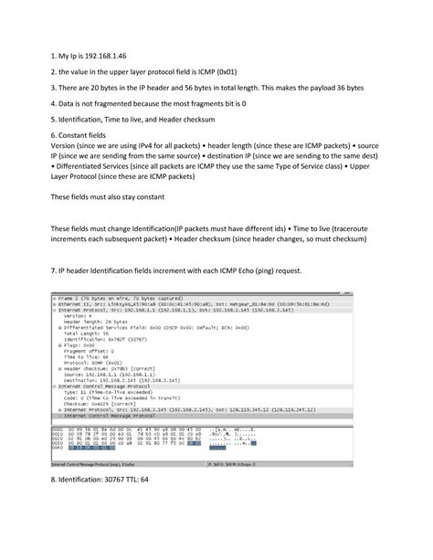 Lab 6 Cisc 450 Lab 6 My Ip Is 192168 The Value In The Upper Layer