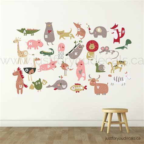 Alphabet Nursery Wall Decal Playroom Wall Decal Childrens - Etsy