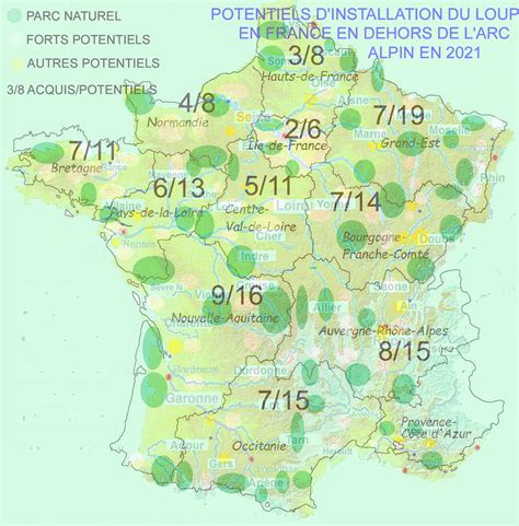 les potentiels dinstallation du loup en france observatoire du loup
