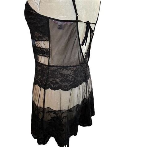 Victorias Secret Sheer Mesh Lace Lingerie Dress Sex Gem