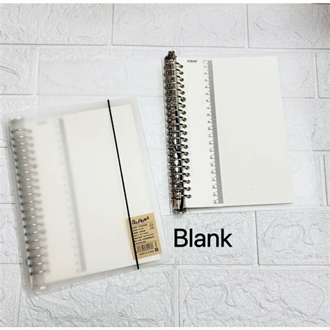 Loose Leaf Refill Binder Notebook W Ruler A5 B5 Replacable Metal Ring