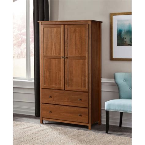 Grain Wood Furniture Shaker Solid Wood Armoire Reviews Wayfair