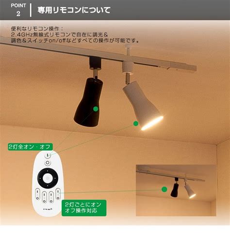 ダクトレール スポットライト 調光調色 レール照明 Led電球付き 配線ダクトレール用 スポットライト 照明 天井照明 （gt Setb