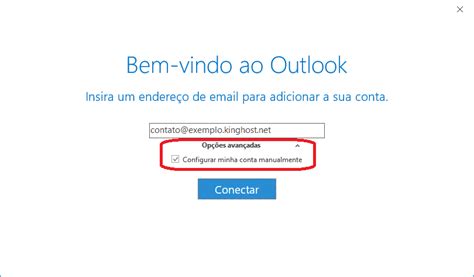 Como Configurar Sua Conta De Email No Outlook Kinghost