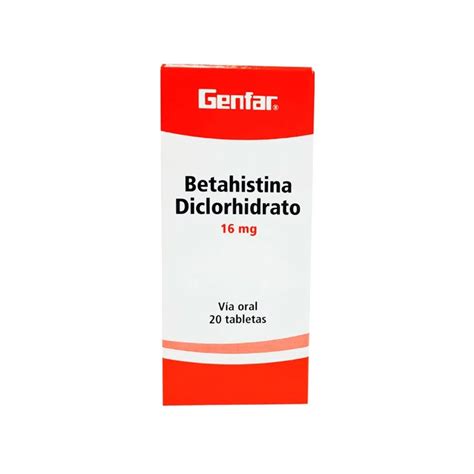 Betahistina Diclorhidrato Mg Caja X Tabletas Genfar Farma Salud