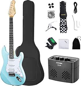 Amazon AODSK Guitarra eléctrica con amplificador para