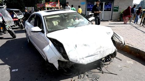 Five In Speeding Car Injured After It Crashes Into Public Toilet