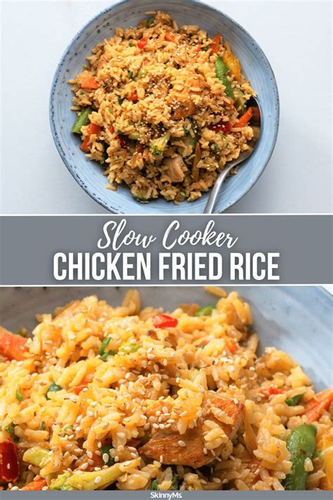 Chicken Fried Rice Crockpot Recipe Recipe Slow Cooker Chicken Crockpot Rice Recipes Fried Rice