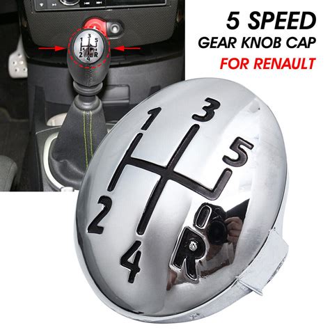 Speed Car Gear Shift Knob Cap Cover For Renault Clio Megane Scenic