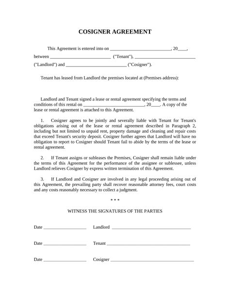 Co Signer Letter Sample Fill Out Sign Online DocHub