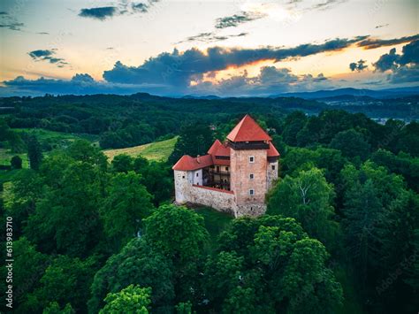 Dubovac Castle is a castle in Karlovac, Croatia Stock Photo | Adobe Stock