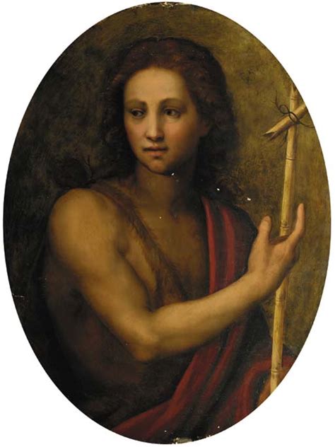 Circle Of Andrea Del Sarto Florence 1487 1 Saint John The Baptist