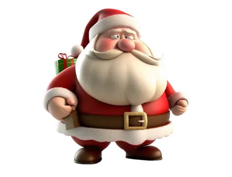 Merry Christmas Santa Claus Cartoon With Reindeer Free Stock Photos