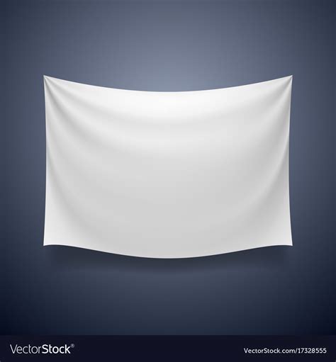 White cloth banner signboard blank Royalty Free Vector Image