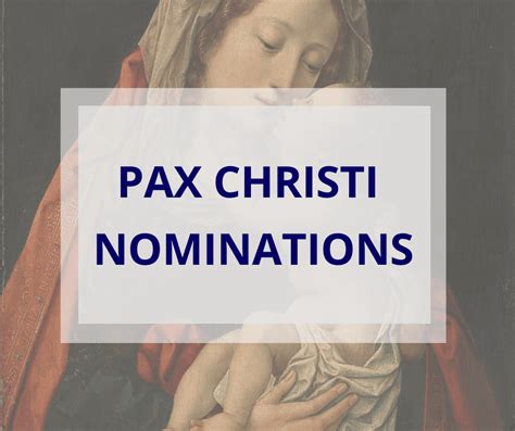 Pax Christi Award Nominations | Due March 15 - Four Parishes One Faith