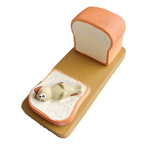 Toast Tablet Stand Holder Resin Cute Fun Desktop Cell Phone Stand