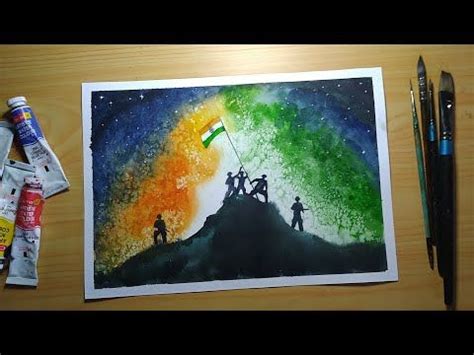 Independence Day Painting In Watercolor For Beginners YouTube