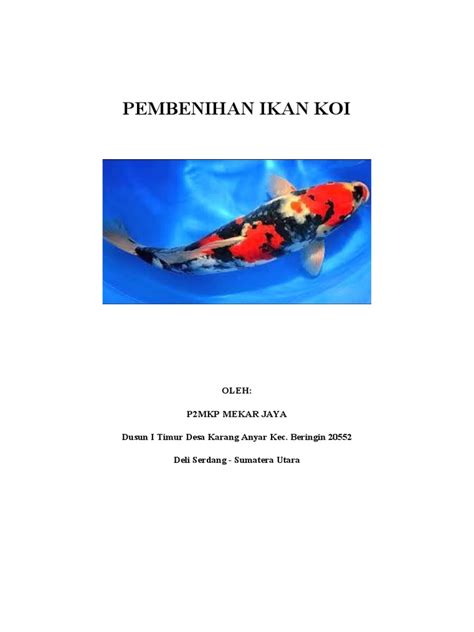 Modul Budi Daya Ikan Hias Mas Koi Pdf