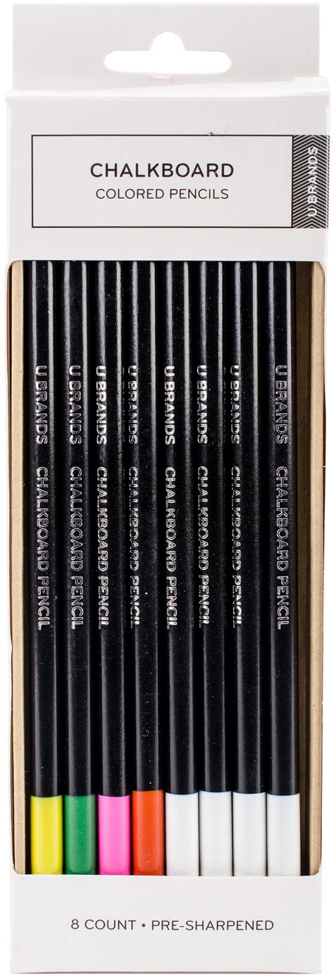 Chalkboard Colored Pencil Assorted Colors 6pkg