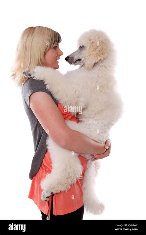 Woman Poodles Hi Res Stock Photography And Images Alamy