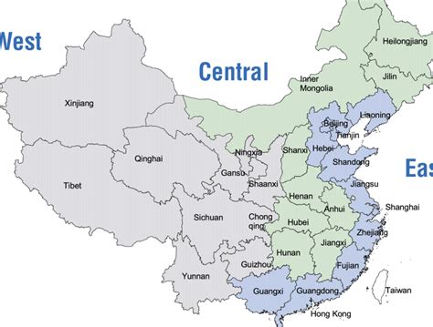 China Map With Provinces