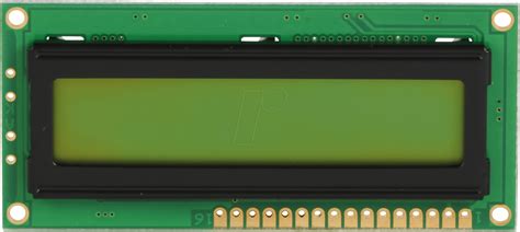 LCD-PM 2X16-4 A: LCD-Module, 2x16, h:4,4mm, ye - gn at reichelt elektronik