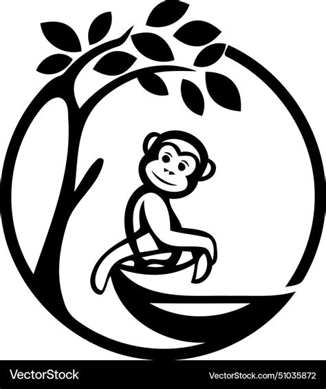 Monkey logo design template monkey logo design Vector Image