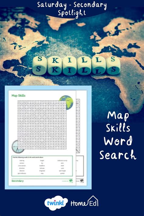 A Map With The Words Skills On It And An Image Of A World Map Behind It