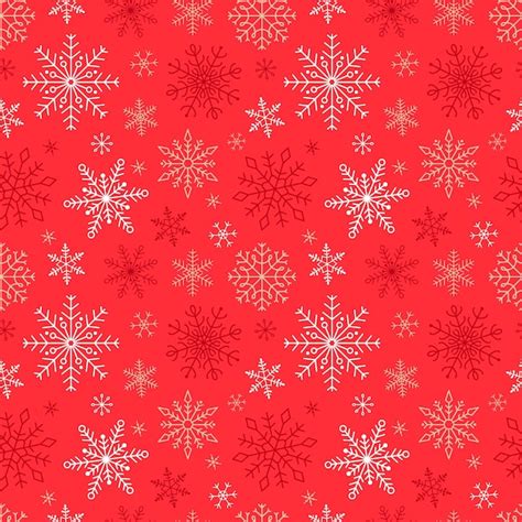 Premium Vector Snowflakes Seamless Pattern Of Many Snowflakes On A